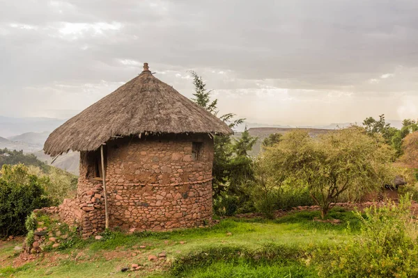 Casa Redonda Tradicional Lalibela Etiopía —  Fotos de Stock