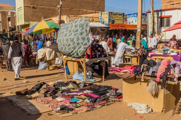 Omdurman Sudán Marzo 2019 Multitud Personas Zoco Mercado Omdurman Sudán — Foto de Stock