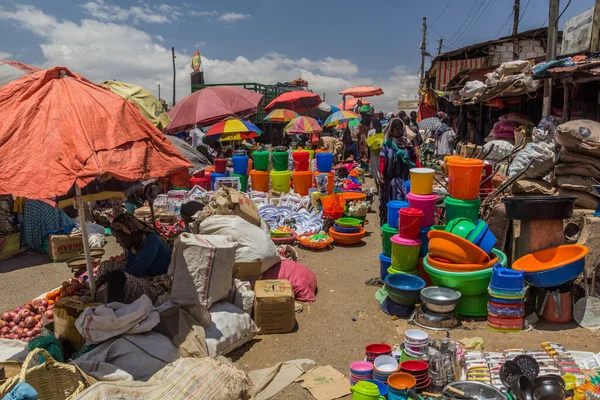 Harar Etiopia Kwiecień 2019 Rynek Uliczny Hararze Etiopia — Zdjęcie stockowe