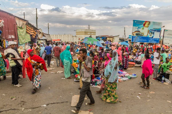 Harar Etiopía Abril 2019 Mercado Callejero Shoa Gate Harar Etiopía — Foto de Stock