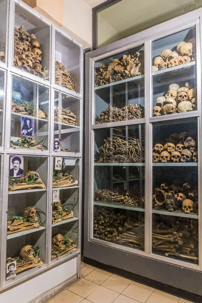 Addis Ababa Etiopia Kwiecień 2019 Eksponaty Muzeum Pamięci Męczenników Czerwonego — Zdjęcie stockowe