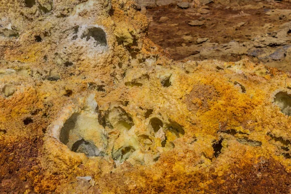 Paisagem Vulcânica Colorida Dallol Depressão Danakil Etiópia — Fotografia de Stock