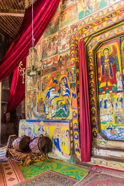 Tana Etiopía Abril 2019 Pinturas Coloridas Monasterio Ura Kidane Meret — Foto de Stock