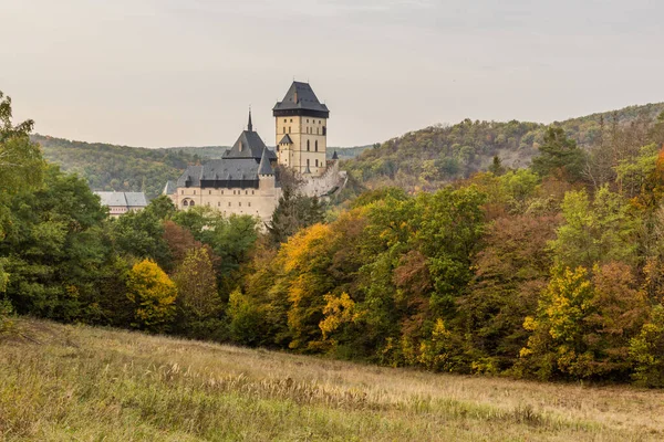 Podzimní Pohled Karlštejnský Hrad Česká Republika — Stock fotografie