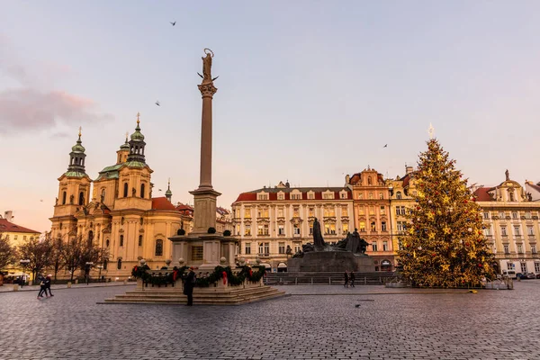 Praha Česká Republika Prosince 2020 Vánoční Pohled Staroměstského Panoše Praze — Stock fotografie