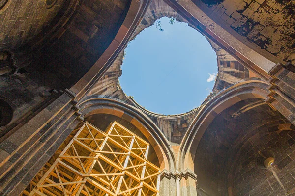 Collapsed Dome Cathedral Ancient City Ani Turkey — Stock Photo, Image