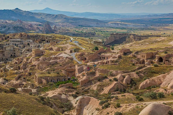 Vue Village Grotte Cavusin Cappadoce Turquie — Photo