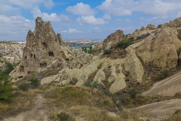 Anciennes Grottes Près Ville Goreme Cappadoce Turquie — Photo