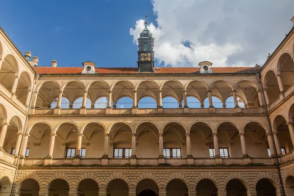 Cortile Del Palazzo Rinascimentale Litomysl Repubblica Ceca — Foto Stock