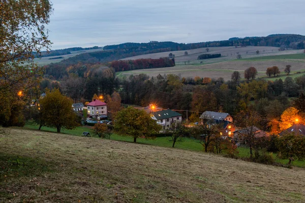 Autunno Vista Paesaggio Vicino Letohrad Repubblica Ceca — Foto Stock