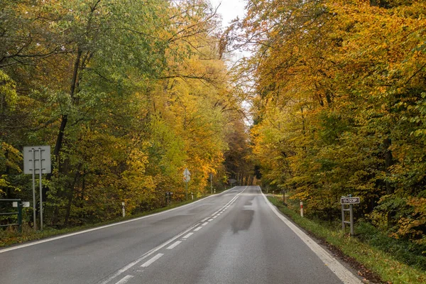 I11 Yolunun Sonbahar Manzarası Çek Cumhuriyeti — Stok fotoğraf