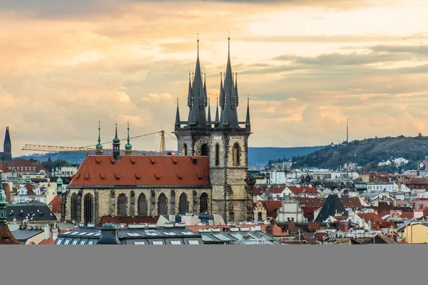 Церковь Пресвятой Богородицы Перед Тыном Праге Чехия — стоковое фото