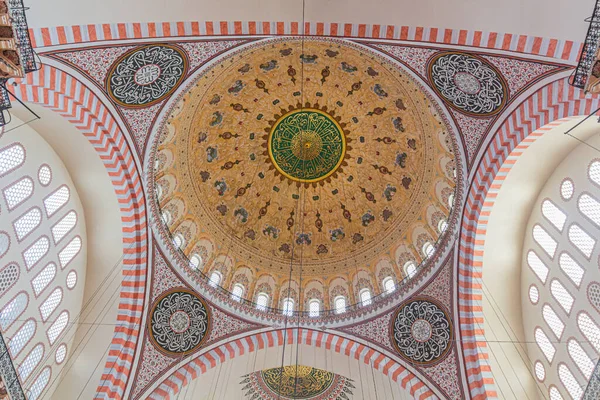 Stanbul Türkiye Deki Süleyman Camii Nin Içi — Stok fotoğraf