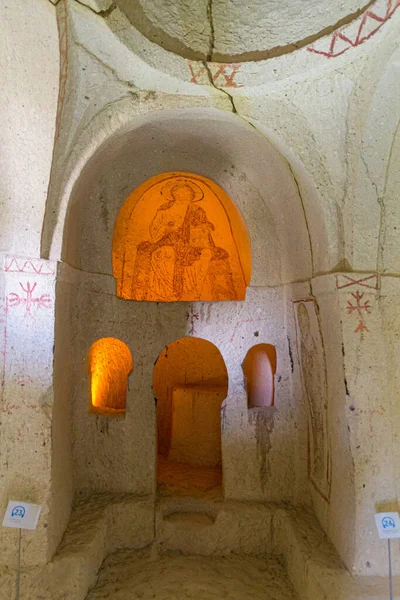 Goreme Turkey Juli 2019 Grottkyrka Goreme Friluftsmuseum Kappadokien Turkiet — Stockfoto