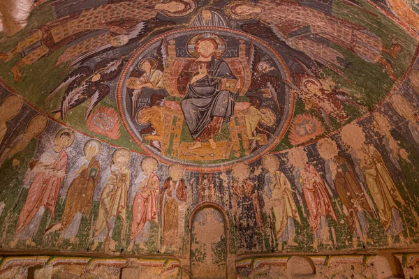 Goreme Türkei Juli 2019 Fresken Der Höhlenkirche Hacli Kilise Kappadokien — Stockfoto