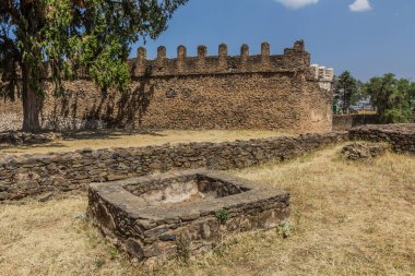 Gondar, Etiyopya 'daki İmparator Fasilides şatosunun kalıntıları.