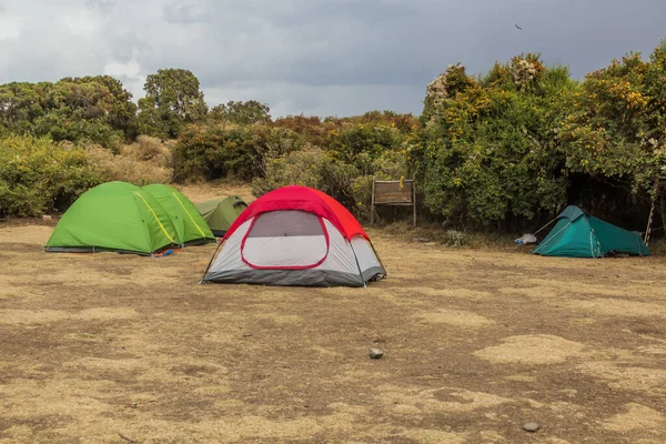 Sankaber Camping Simien Bergen Etiopien — Stockfoto