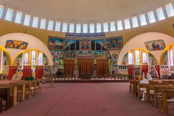 Axum Ethiopia Maart 2019 Interieur Van Nieuwe Kerk Van Mary — Stockfoto