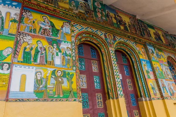 Axum Etiopía Marzo 2019 Pinturas Coloridas Iglesia Enda Iyesus Jesús —  Fotos de Stock
