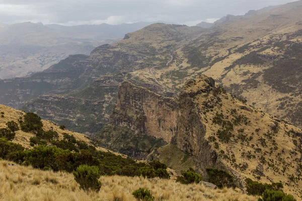 Vista Desde Escarpa Norte Las Montañas Simien Etiopía — Foto de Stock