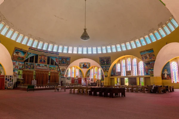 Axum Ethiopia Maart 2019 Interieur Van Nieuwe Kerk Van Mary — Stockfoto