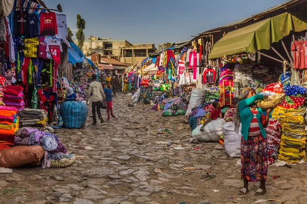 Gondar Etiopia Marca 2019 Widok Rynek Gondar Etiopia — Zdjęcie stockowe