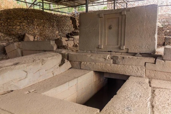 Tomba Della Falsa Porta Nel Campo Delle Stele Settentrionali Axum — Foto Stock