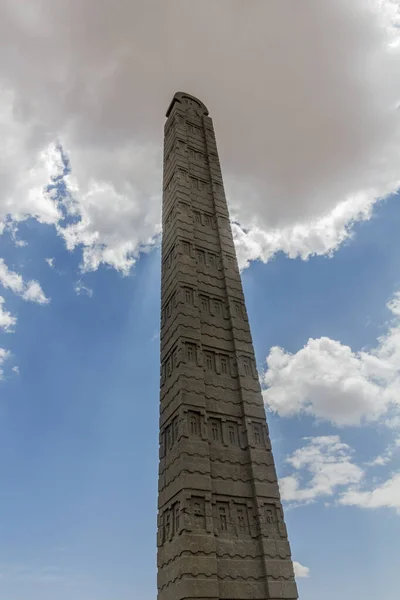 Римська Стела Стела Полі Північних Стел Аксумі Ефіопія — стокове фото