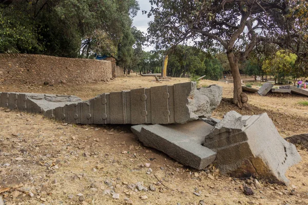 Πεδίο Northern Stelae Στο Axum Αιθιοπία — Φωτογραφία Αρχείου