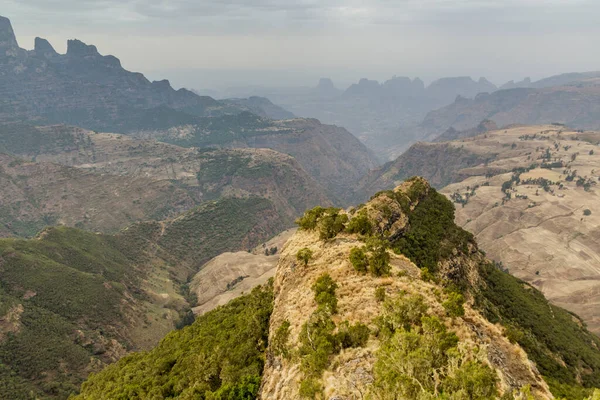Simien Dağlarının Manzarası Etiyopya — Stok fotoğraf