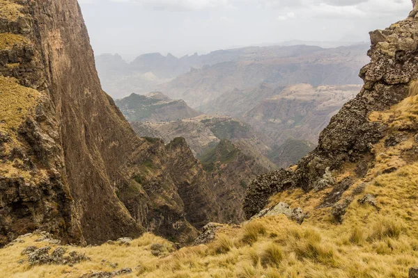 Vista Escarpa Norte Las Montañas Simien Etiopía — Foto de Stock