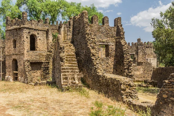 Gondar Etiópia Királyi Tartási Területének Romjai — Stock Fotó