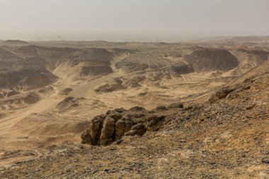 Bahariya vahası, Mısır yakınlarındaki çöl benzeri manzara
