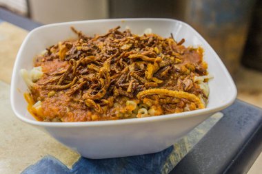 Mısır ulusal yemeği kasesi koshari