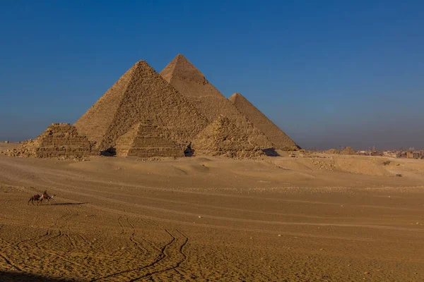 Stora Pyramider Giza Egypten — Stockfoto