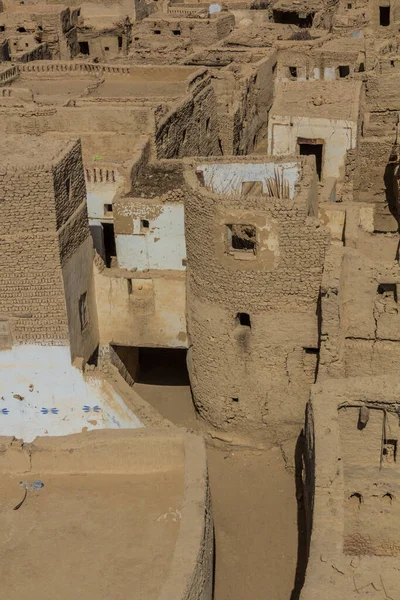 Dakhla Vahasındaki Qasr Köyünün Havadan Görünüşü Mısır — Stok fotoğraf