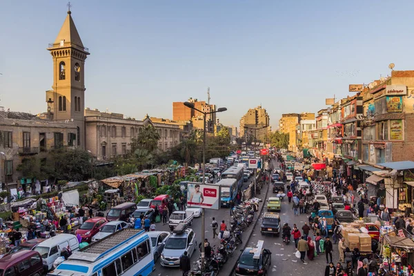 Cairo Egypt Января 2019 Года Busy Port Said Улице Каире — стоковое фото