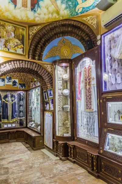 Wadi Natrun Egipto Enero 2019 Interior Del Monasterio San Pishoy — Foto de Stock