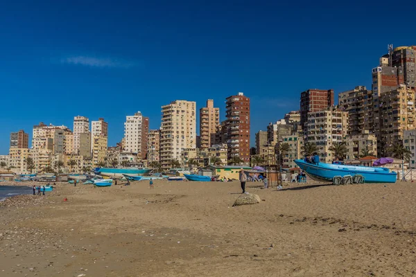 Alexandria Egypt Şubat 2019 Skenderiye Mısır Daki Tersanelerin Manzarası — Stok fotoğraf