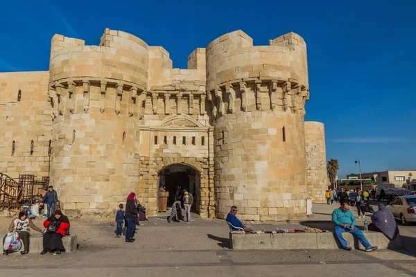 Alexandria Egypt February 2019 Gate Citadel Qaitbay Fort Qaitbey Alexandria — Stock Photo, Image