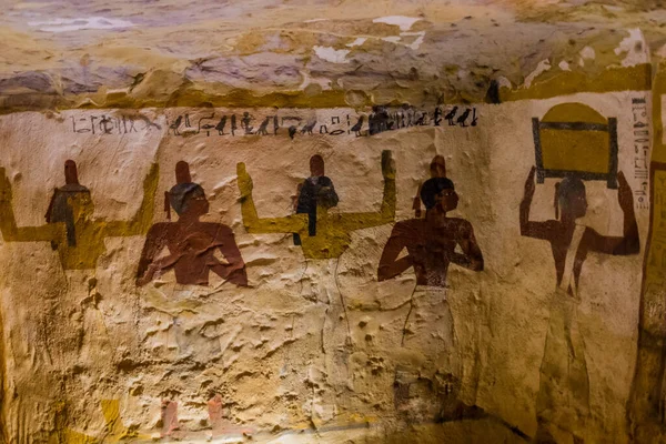 Bawiti Egypt Februari 2019 Muurschilderingen Het Zed Amun Ankh Graf — Stockfoto