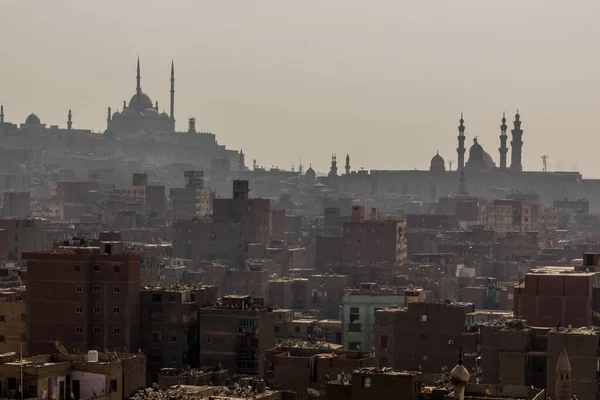 Zicht Cairo Citadel Skyline Egypte — Stockfoto