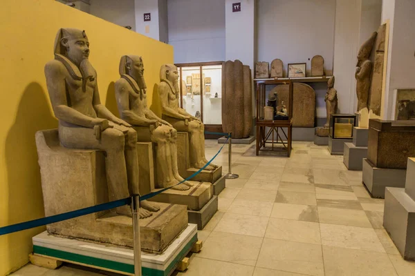 Cairo Egito Janeiro 2019 Esculturas Rei Senusret Museu Egípcio Cairo — Fotografia de Stock
