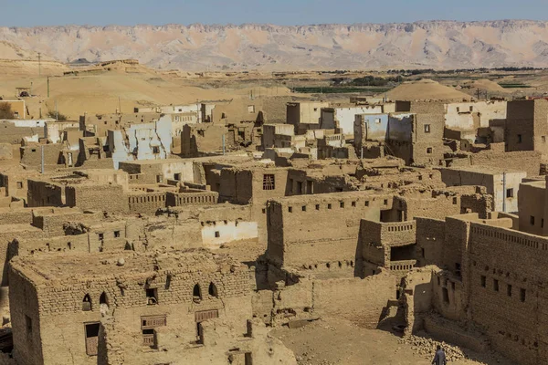 Luftaufnahme Des Dorfes Qasr Der Oase Dakhla Ägypten — Stockfoto