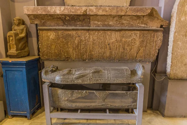 Cairo Egypte Janvier 2019 Sarcophage Musée Égyptien Caire Égypte — Photo