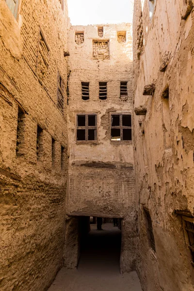 Úzká Ulice Vesnici Qasr Oáze Dakhla Egypt — Stock fotografie