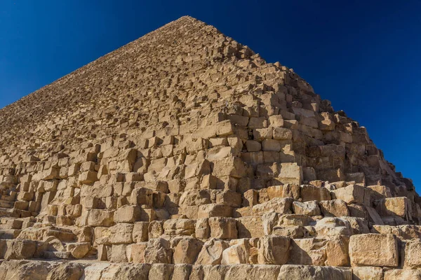 Detalj Den Stora Pyramiden Giza Egypten — Stockfoto