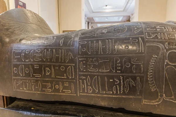 Cairo Egito Janeiro 2019 Detalhe Sarcófago Museu Egípcio Cairo Egito — Fotografia de Stock