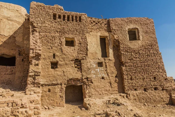 Staré Cihlové Domy Mut Město Dakhla Oáza Egypt — Stock fotografie