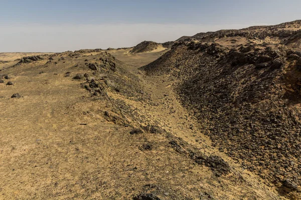 Paysage Lunaire Désertique Près Oasis Bahariya Égypte — Photo